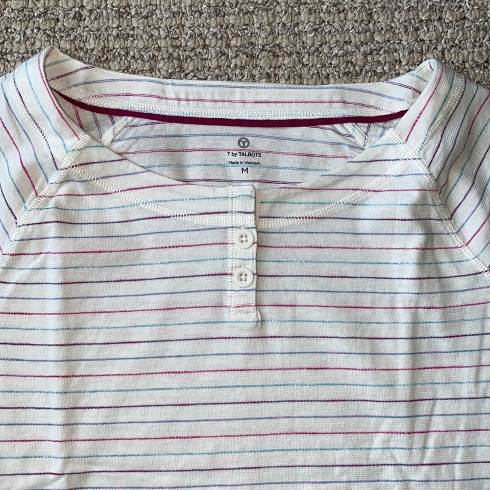 Talbots Multi-Stripe Henley - Picture 5 of 6